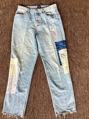 🎨 BDG Urban Outfitters Slim Straight Patchwork Jeans – Size 29